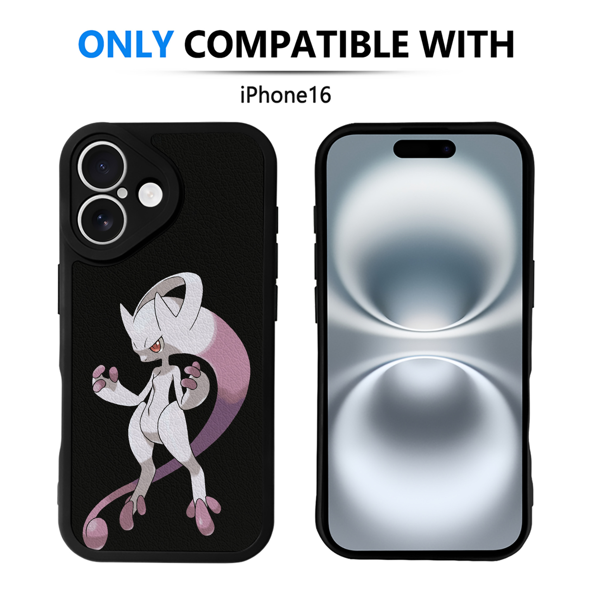 （画像用） ポケットモンスター Pokémon 【iPhone 16シリーズ対応】シリコンスマホケース（レザー調） 材質：シリコン